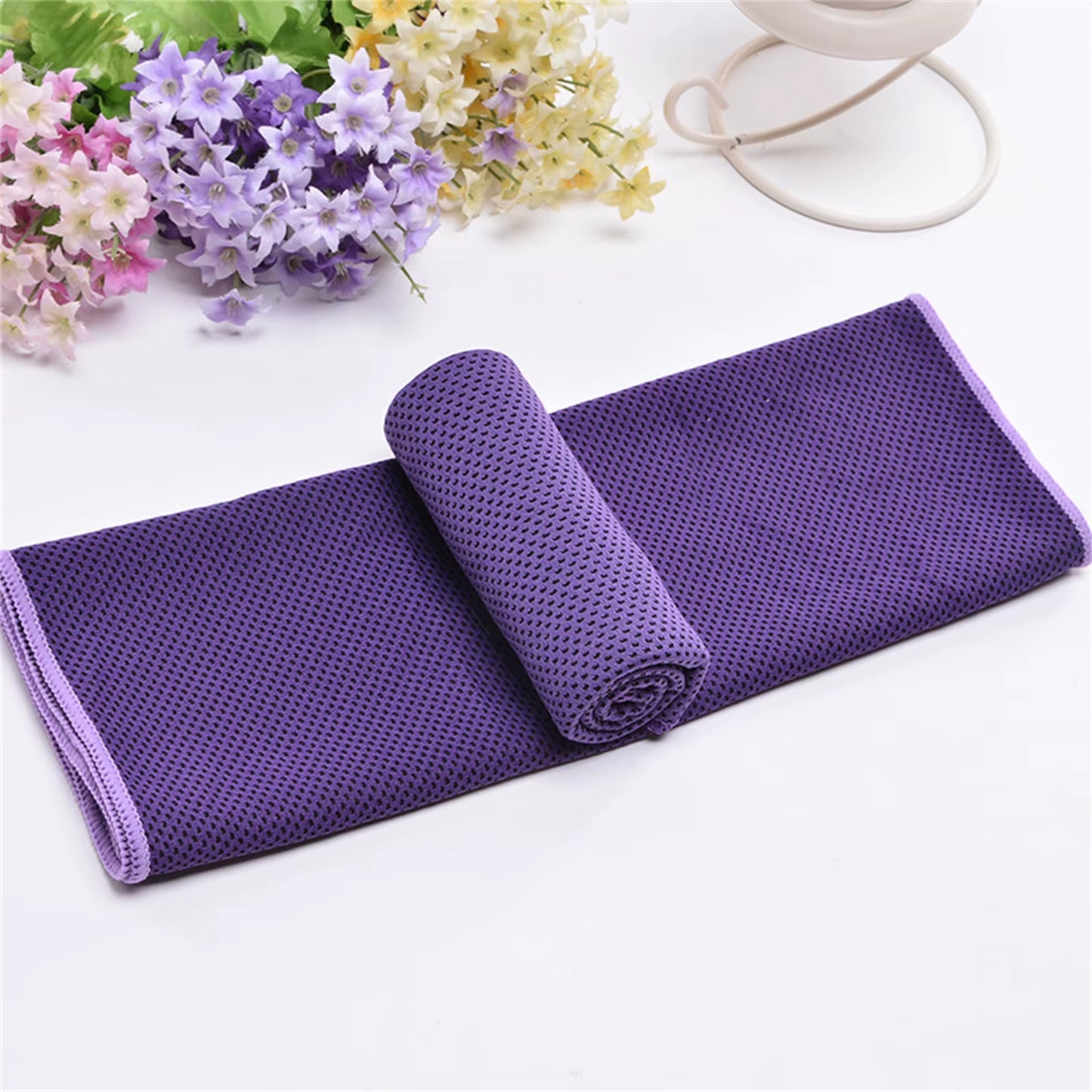 1Pc Cooling Towel Superfiber Cold Towel Wrap Cool Cool Neck Rag Sports Fitness Towel Multi-Color Selection