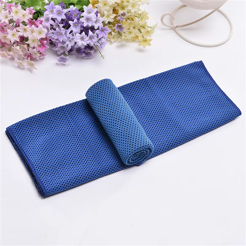 1Pc Cooling Towel Superfiber Cold Towel Wrap Cool Cool Neck Rag Sports Fitness Towel Multi-Color Selection
