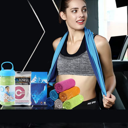 1Pc Cooling Towel Superfiber Cold Towel Wrap Cool Cool Neck Rag Sports Fitness Towel Multi-Color Selection